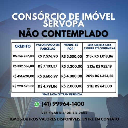 Cotas NÃO contempladas com DESCONTO